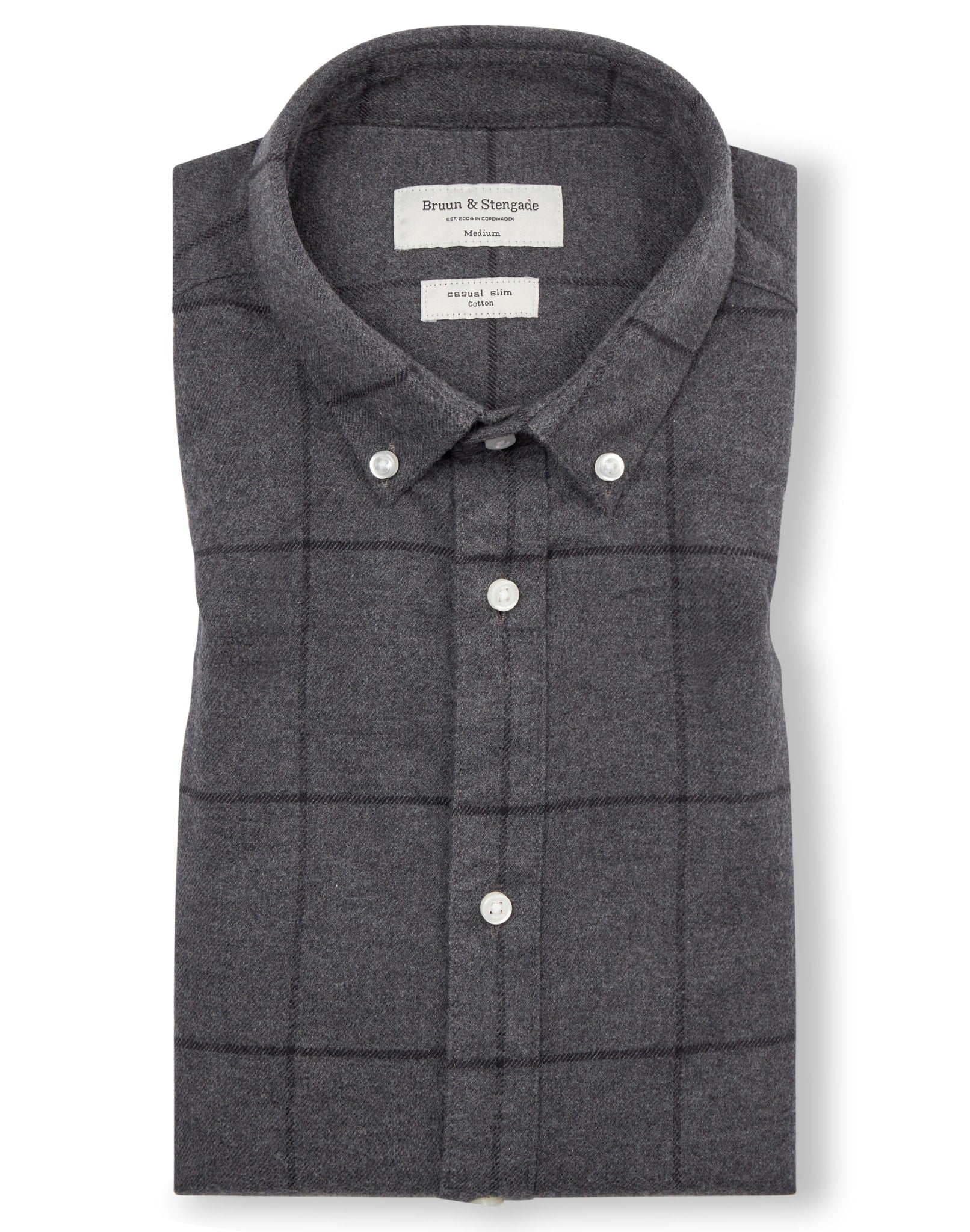 BS Hamza Casual Slim Fit Skjorte - Dark Grey