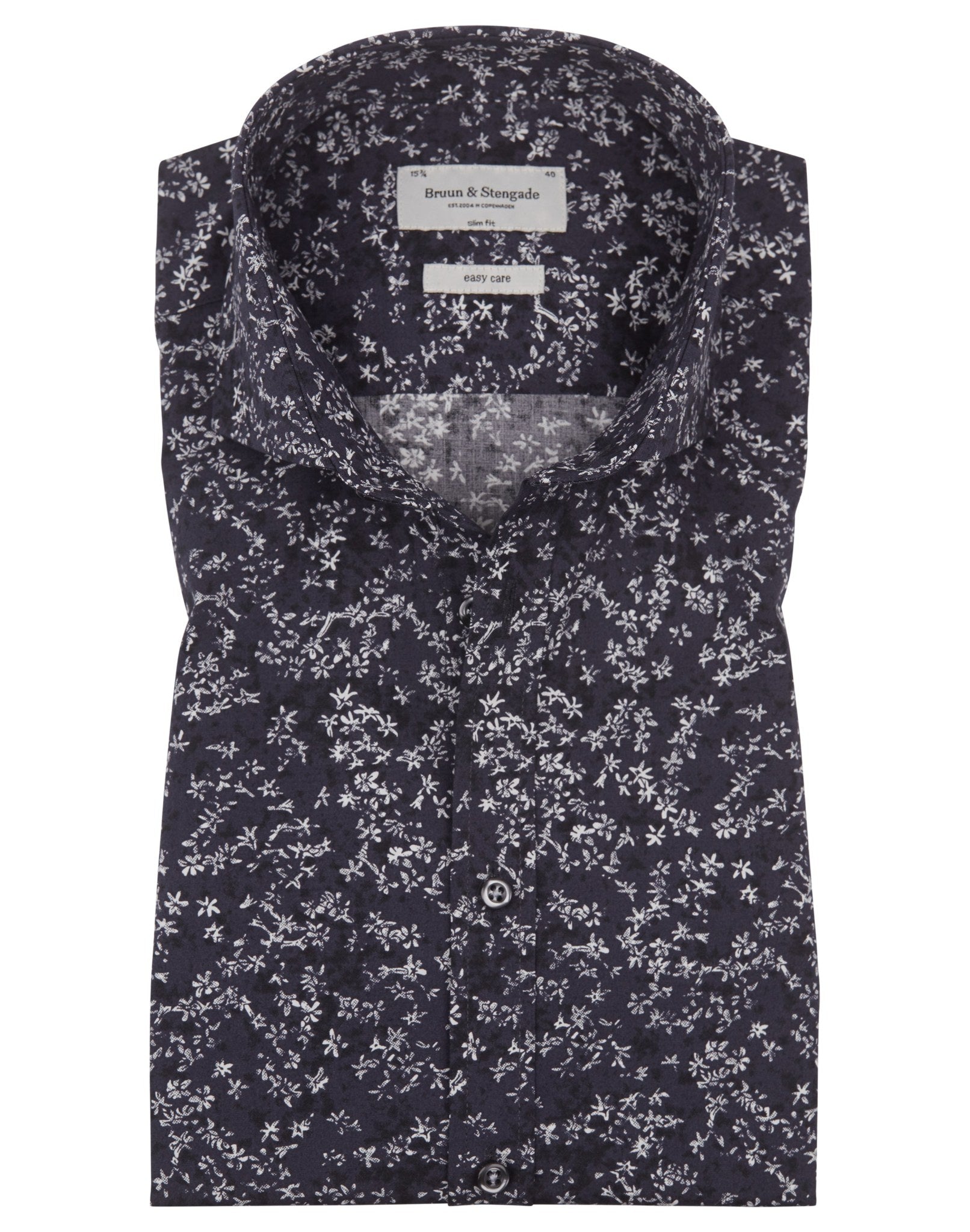 BS Jackson Slim Fit Skjorta - Marinblå