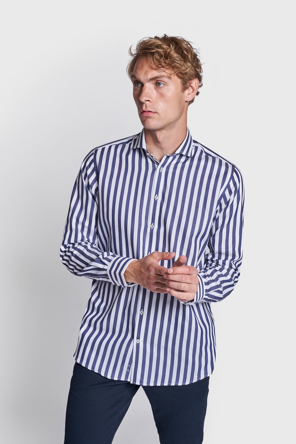 BS Jadon Modern Fit Skjorte - Navy