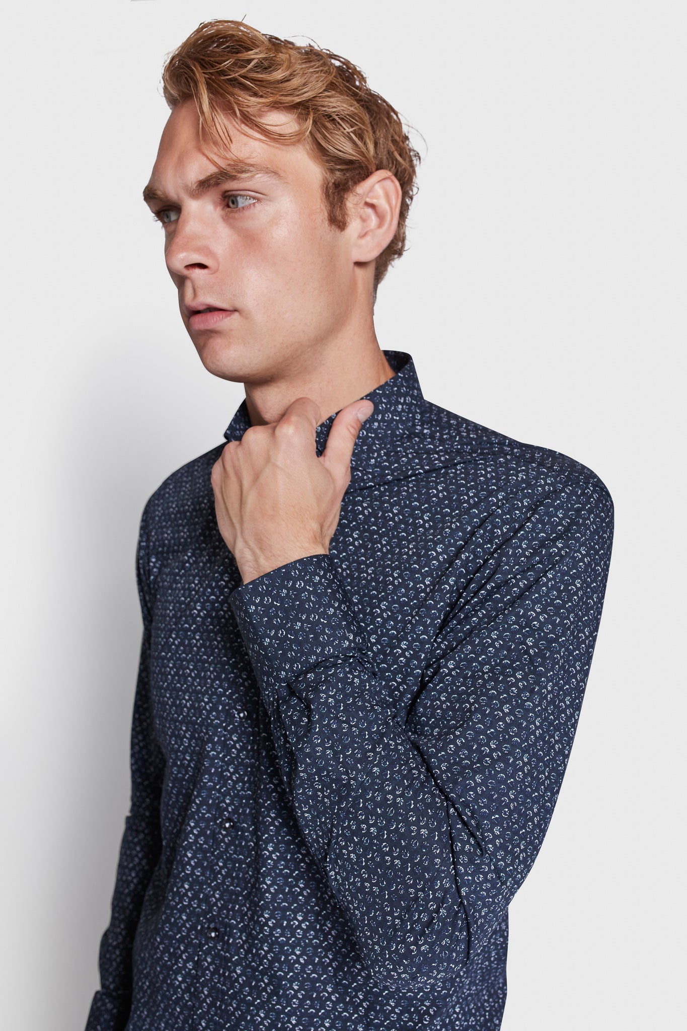 BS Jax Slim Fit Skjorte - Navy