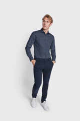 BS Jax Slim Fit Skjorte - Navy
