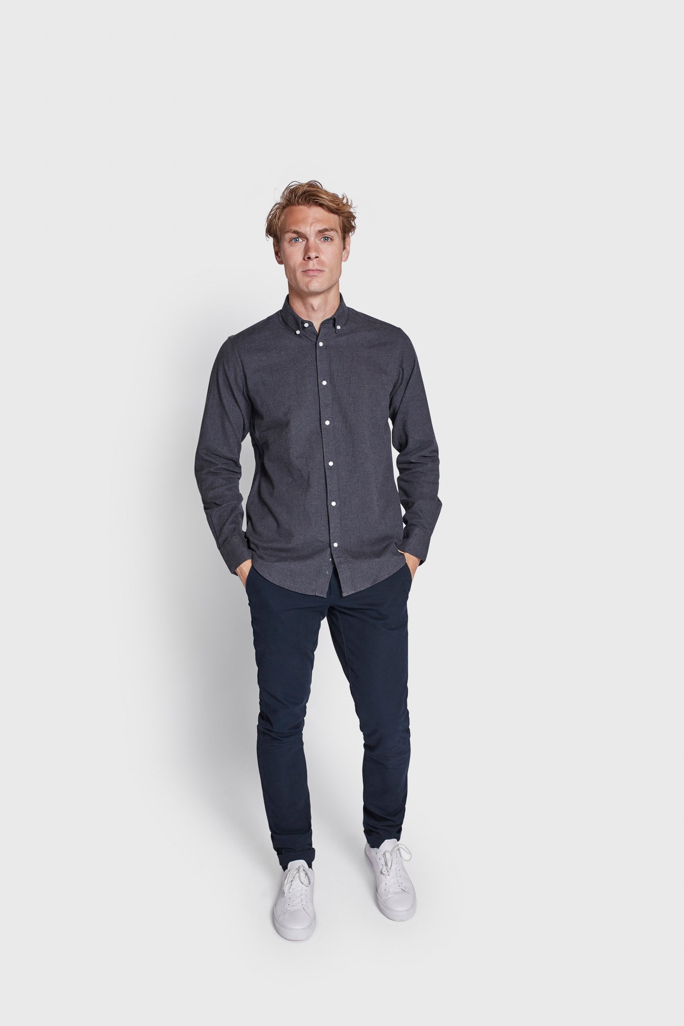 BS Ebruma Casual Modern Fit Skjorte - Dark Grey