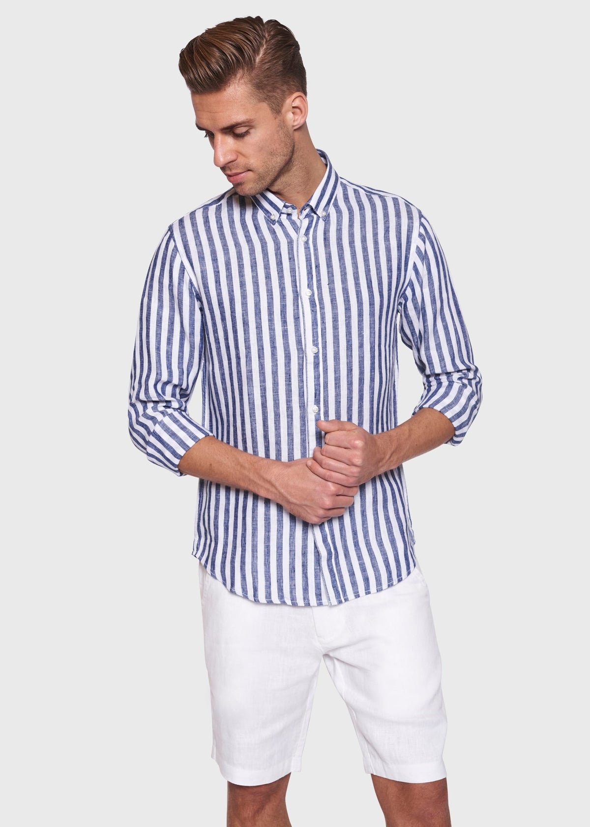 BS Kumamoto Slim Fit Shirt - Navy