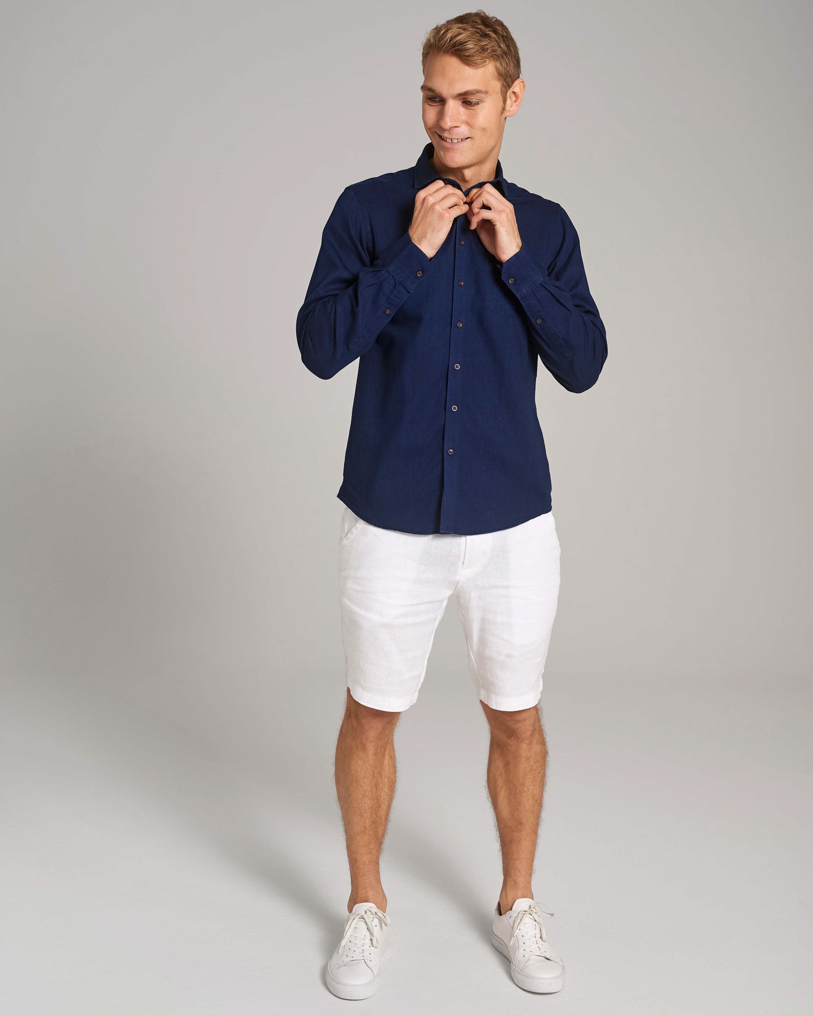 BS Lando Casual Modern Fit Skjorte - Dark indigo