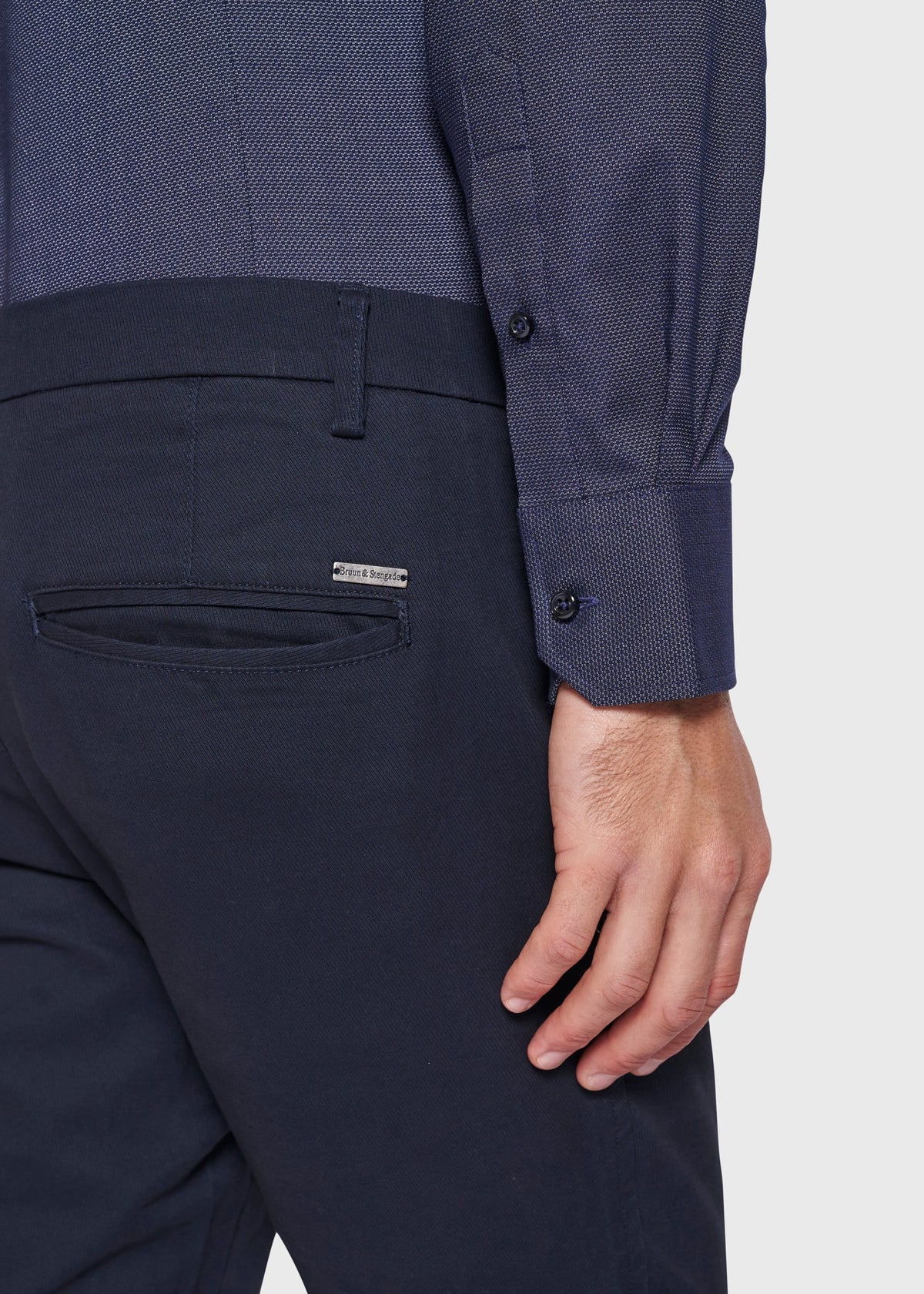 BS Matteo Modern Fit Shirt Navy - Navy