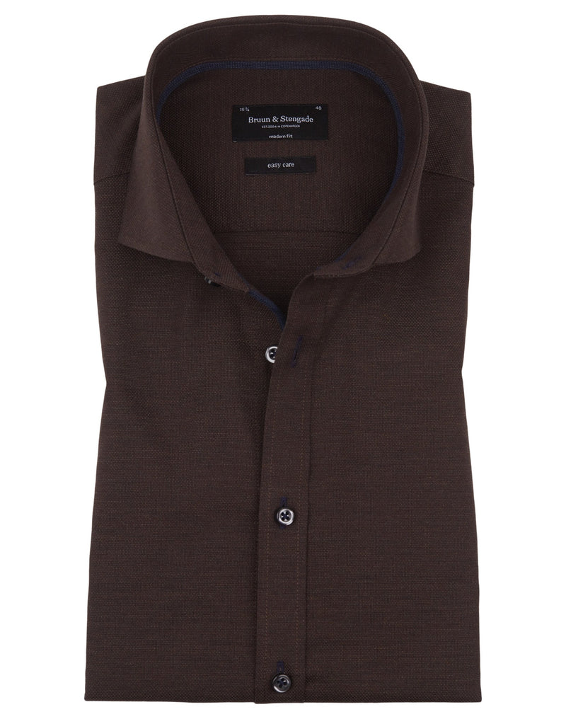 BS Militao Modern Fit Skjorte - Brown