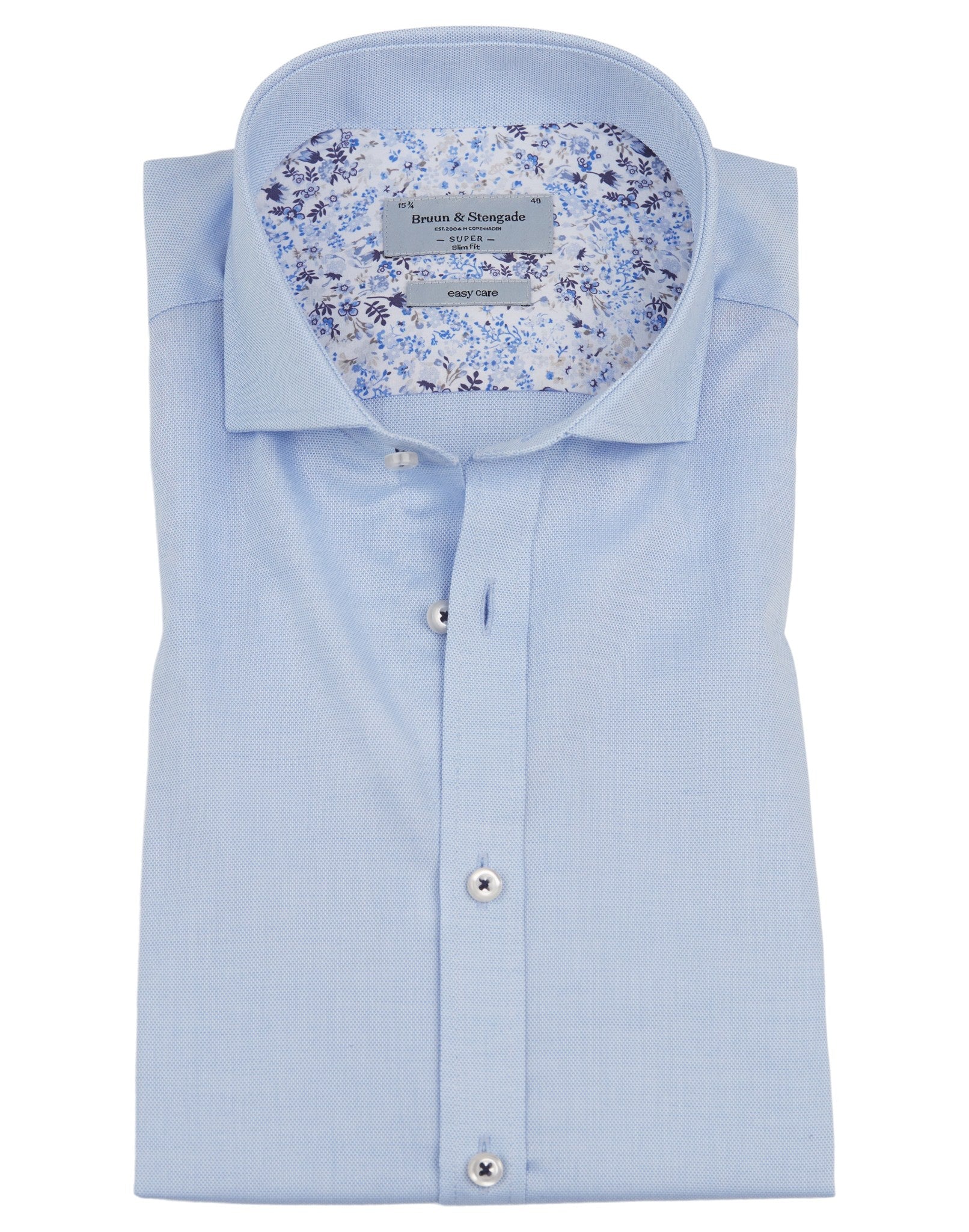 BS Mitchell Super Slim Fit Skjorta - Ljusblå
