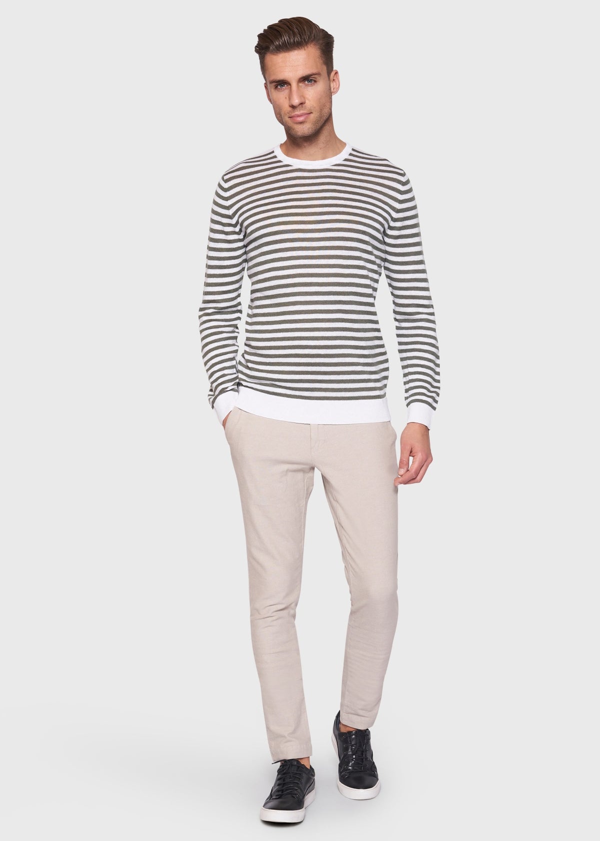 BS Mogensen Regular Fit Knitwear - Green/White
