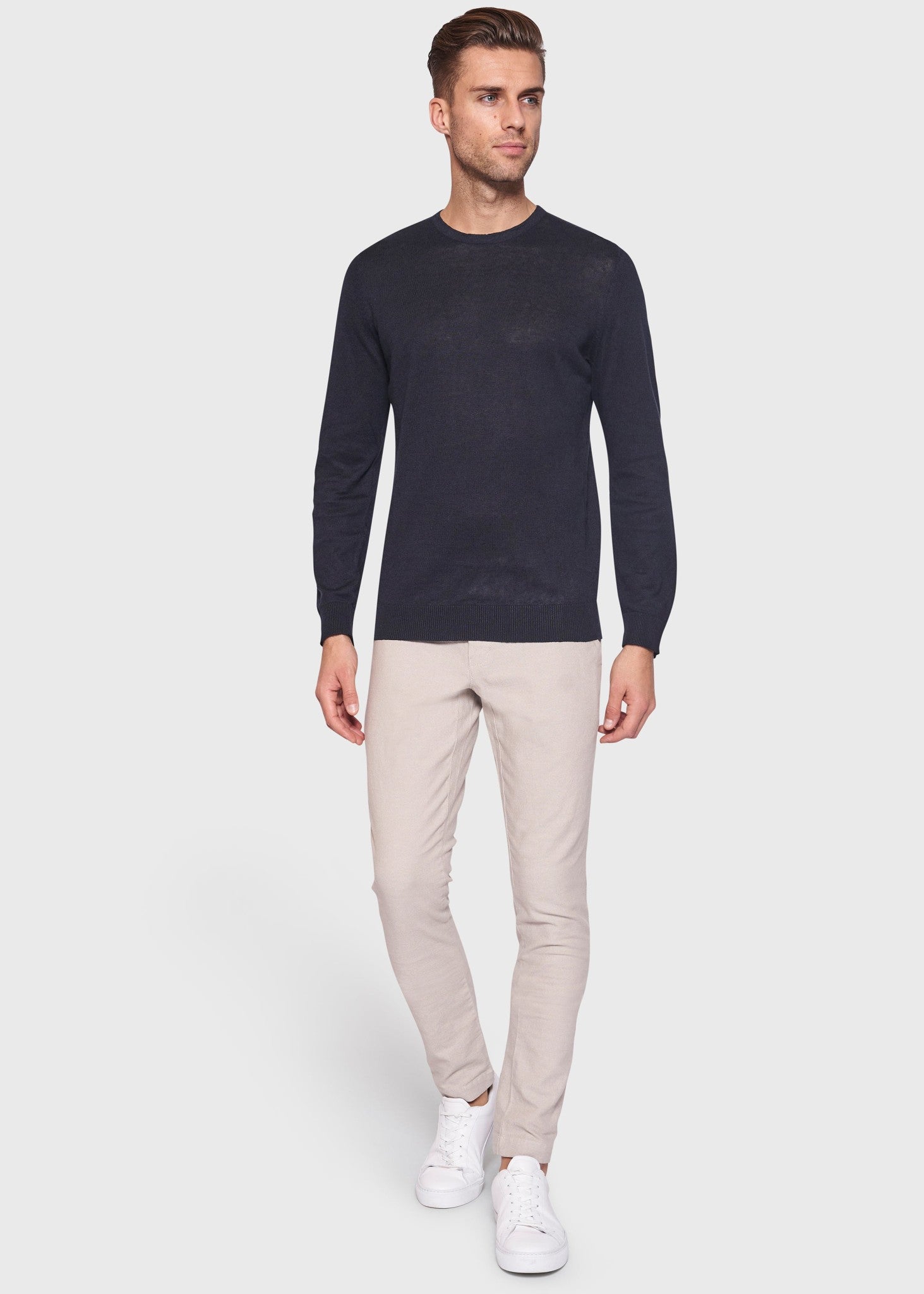 BS Mogensen Regular Fit Strik - Navy