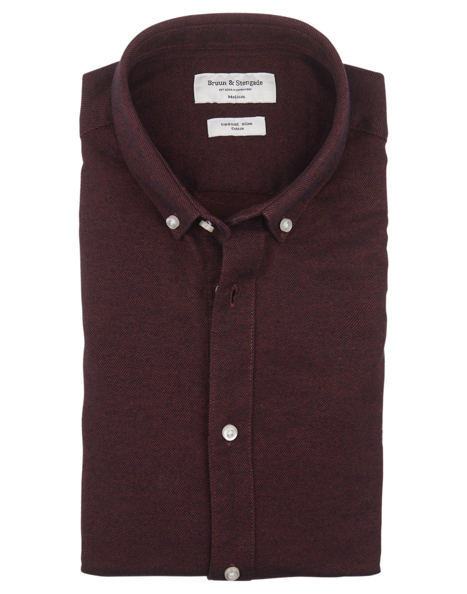BS Osaka Slim Fit Skjorta - Bordeaux