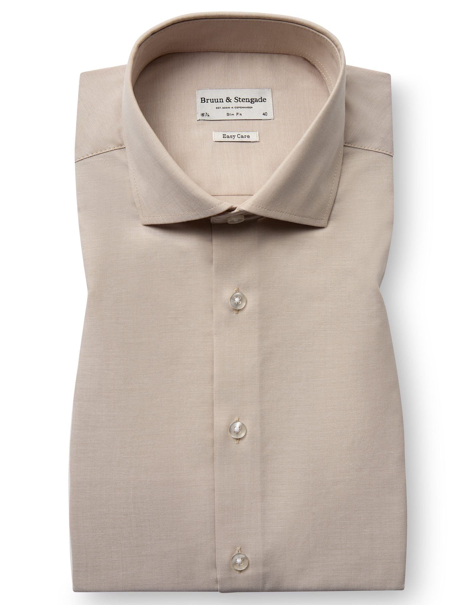 BS Norrie Slim Fit Skjorte - Sand