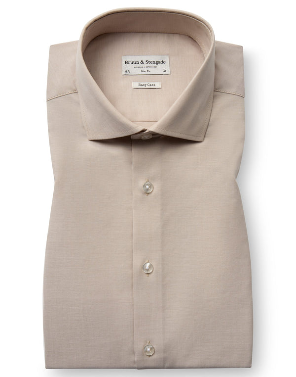 BS Norrie Slim Fit Skjorte - Sand