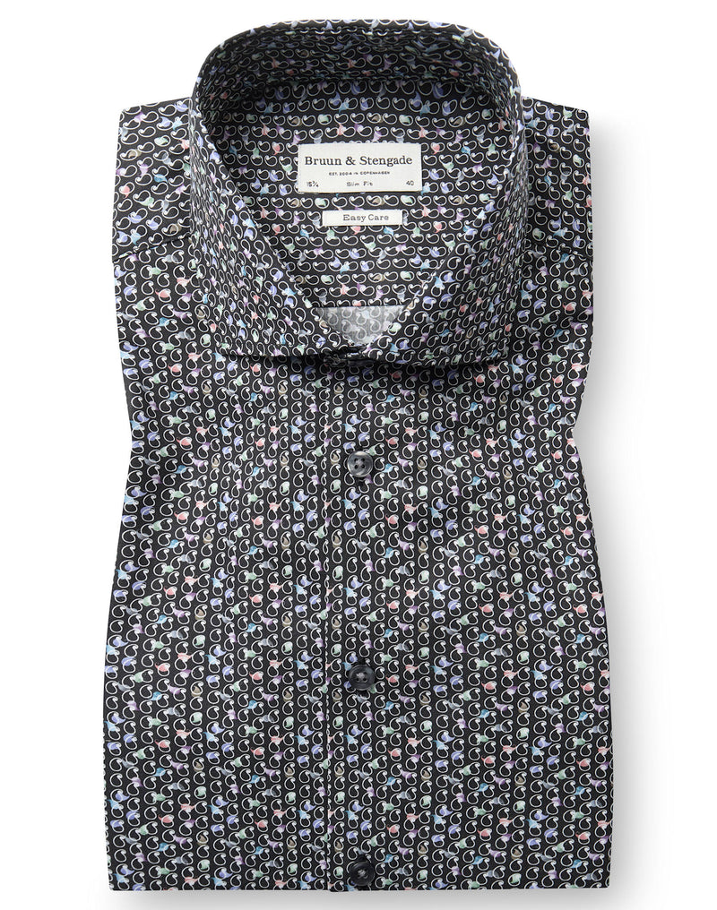 BS Snell Slim Fit Skjorte - Black