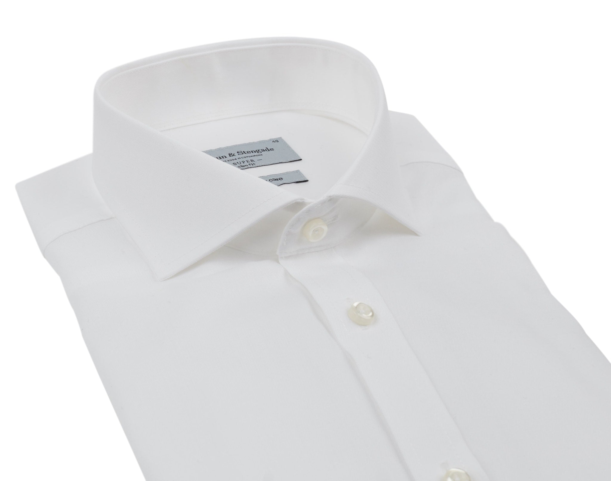 BS Pitmark Super Slim Fit Skjorte - White