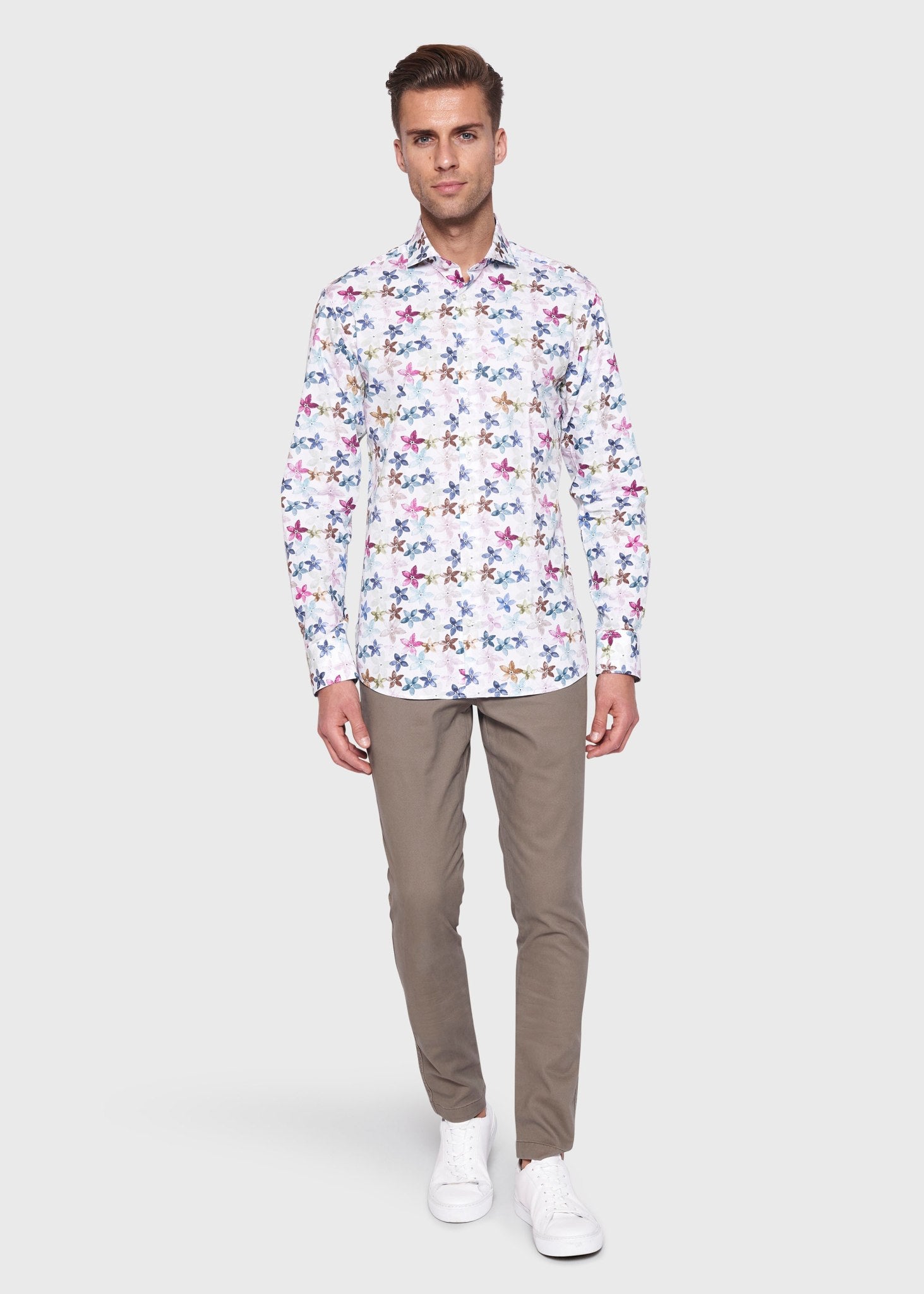 BS Porter Slim Fit Skjorte - White
