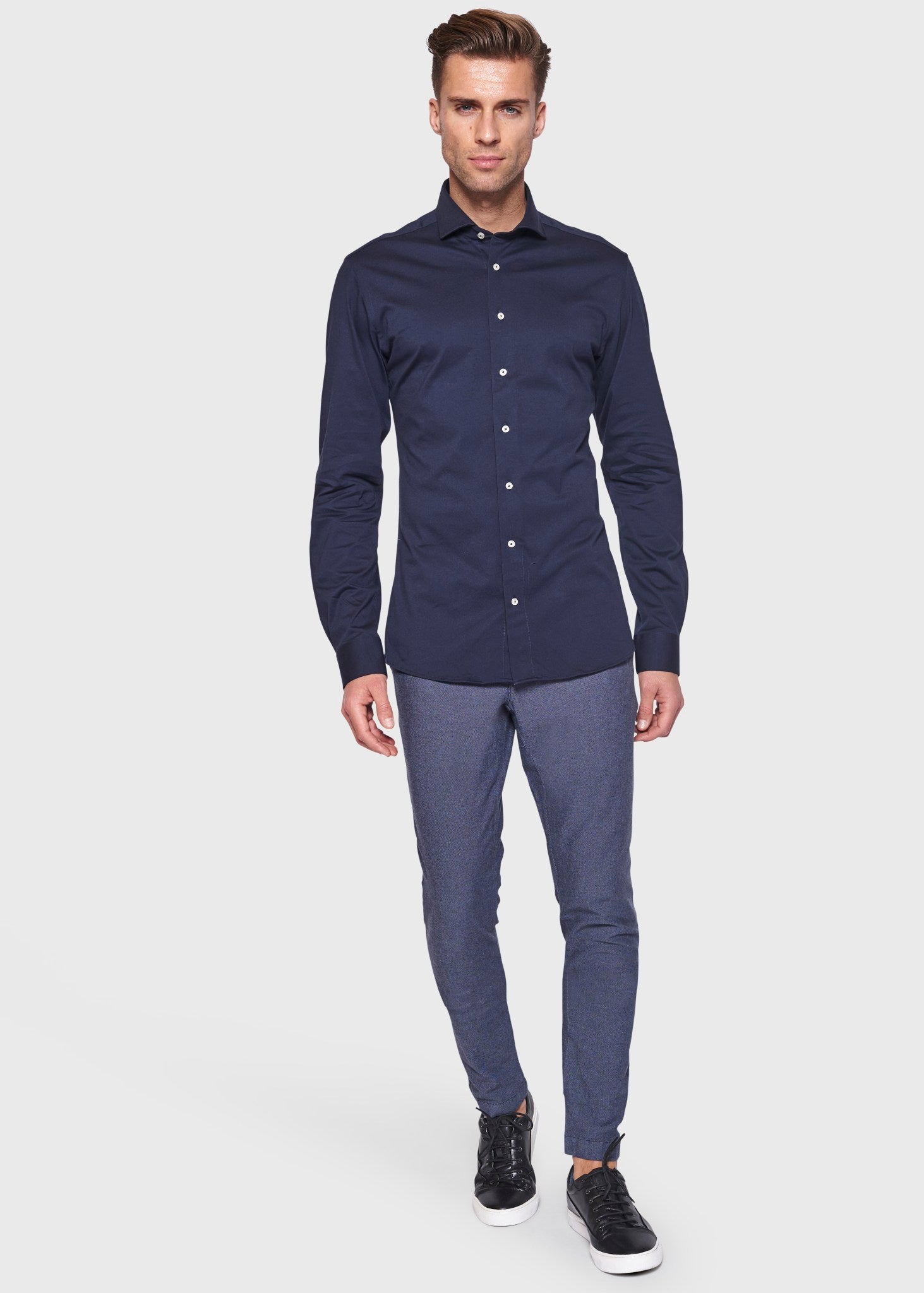 BS Etna Slim Fit Skjorte - Navy