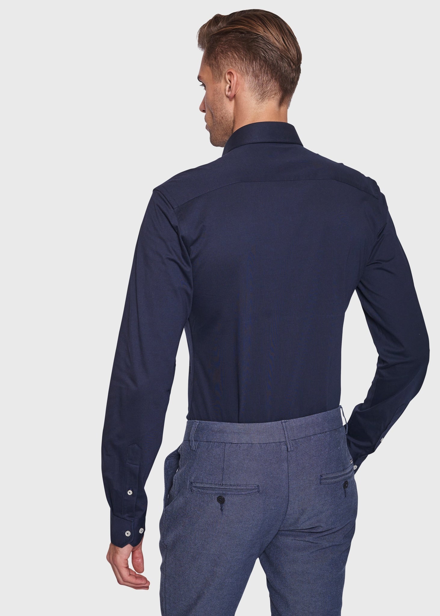 BS Raven Slim Fit Skjorte - Navy