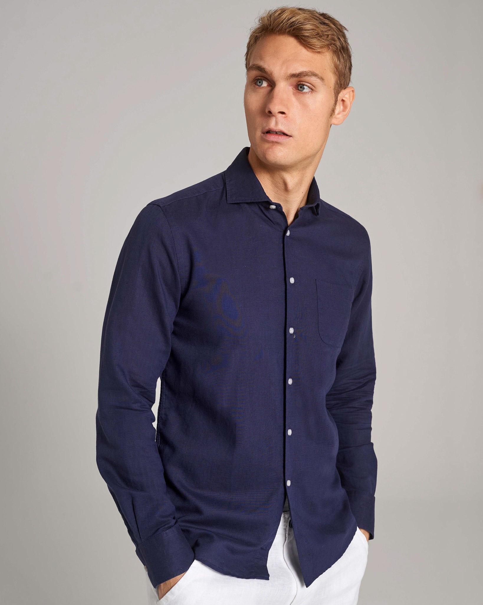BS Daniel Casual Modern Fit Skjorte - Navy