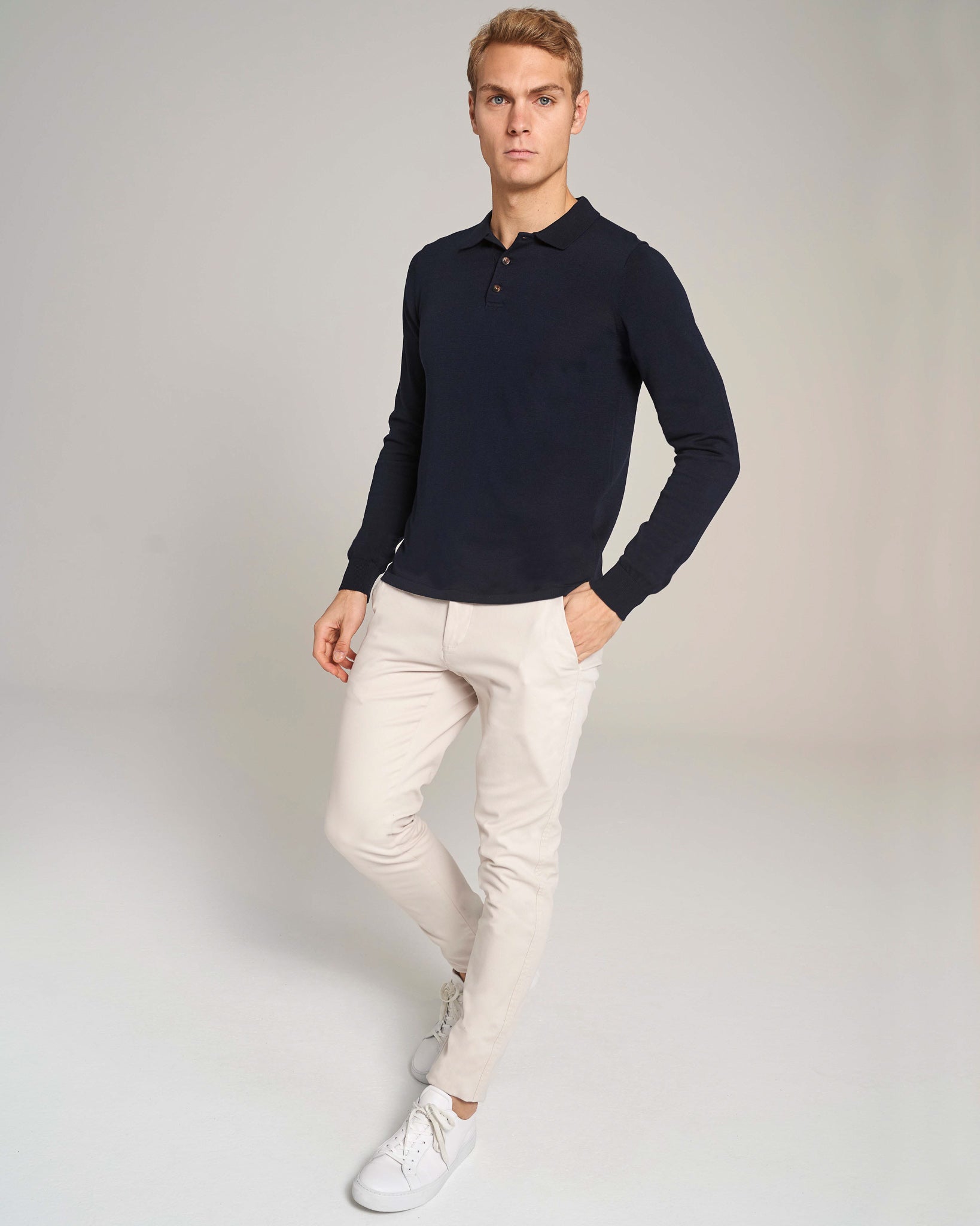 BS Roe Regular Fit Stickad tröja - Navy
