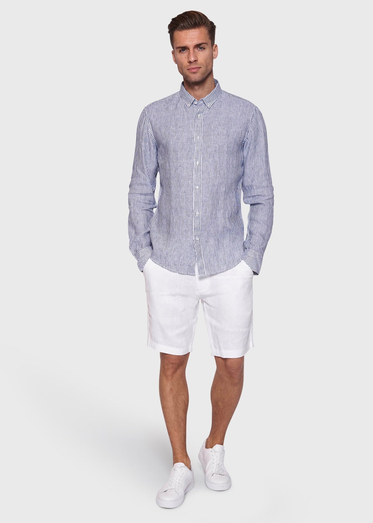 BS Saga Modern Fit Shirt - Dark Blue