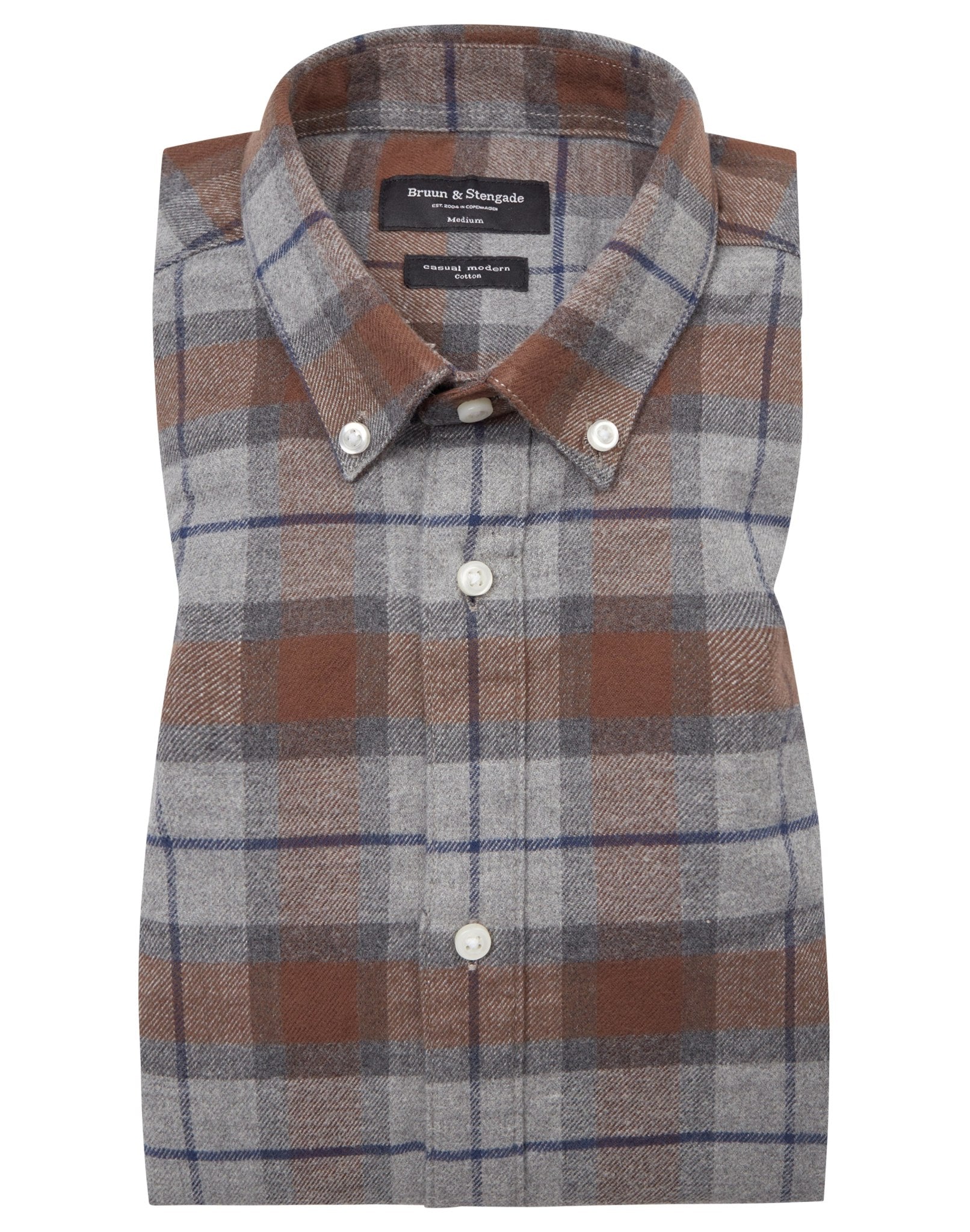 BS Sanneh Casual Modern Fit Skjorta - Brown
