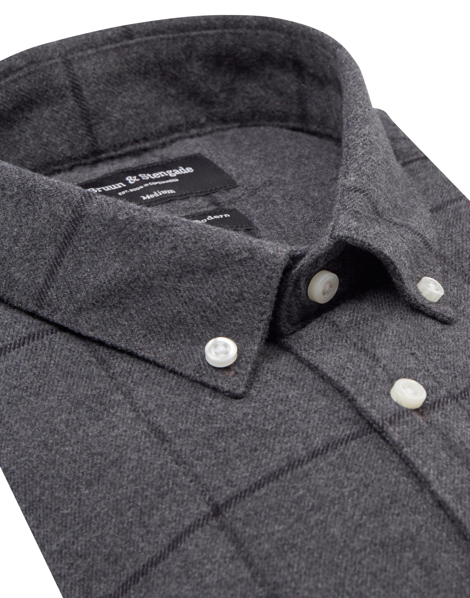 BS Sanneh Casual Modern Fit Skjorta - Dark Grey