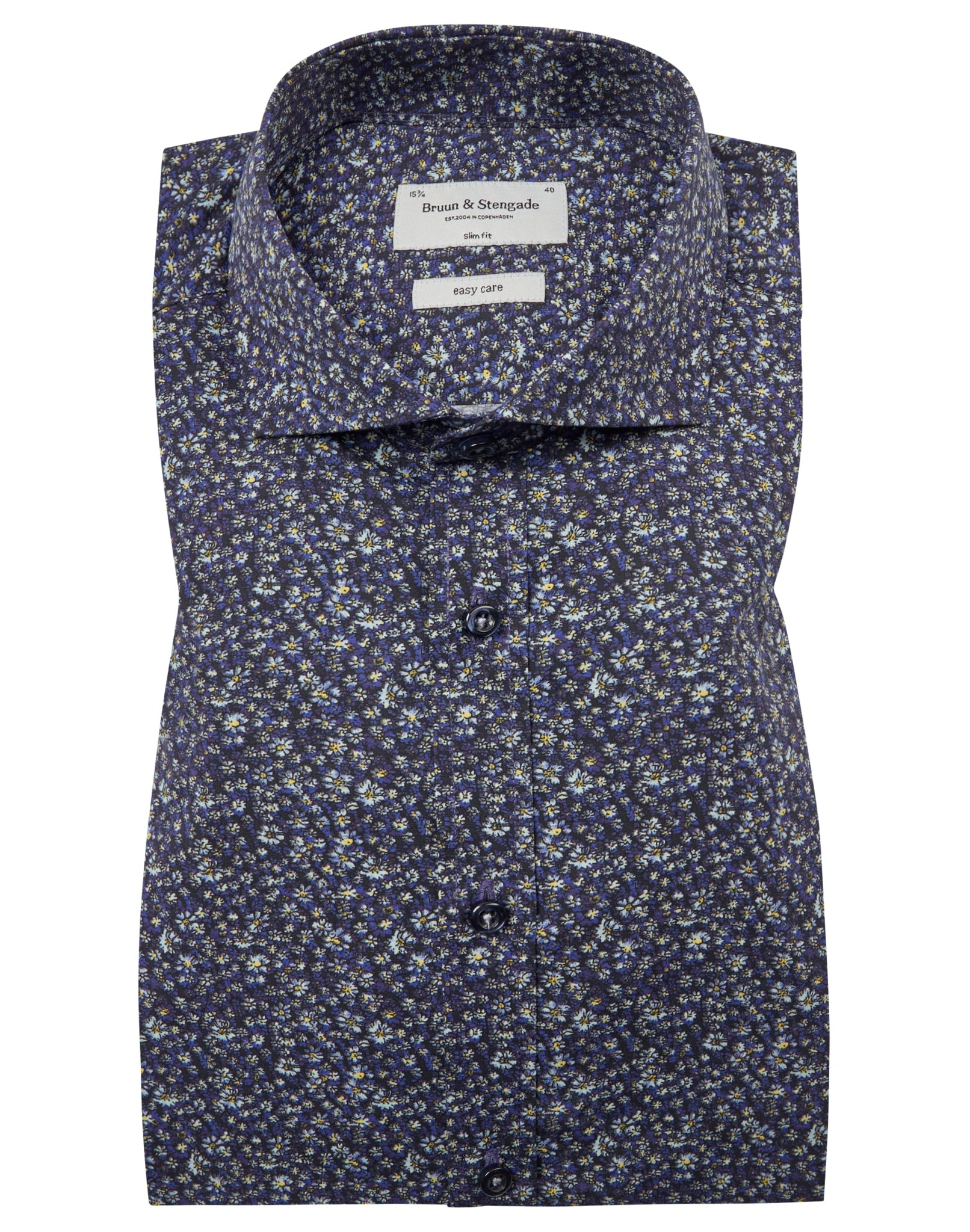 BS Saucedo Slim Fit Skjorte - Navy