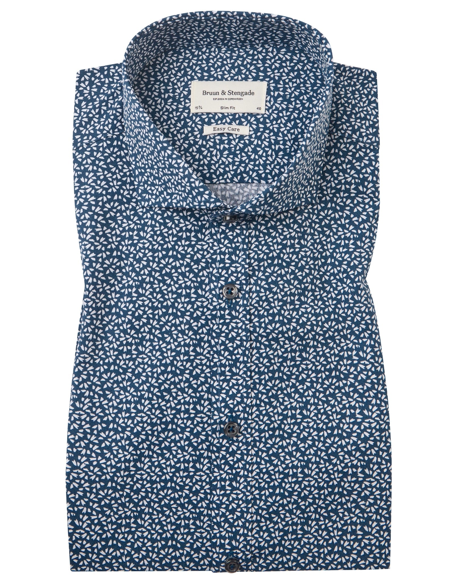BS Shearer Slim Fit Skjorte - Navy