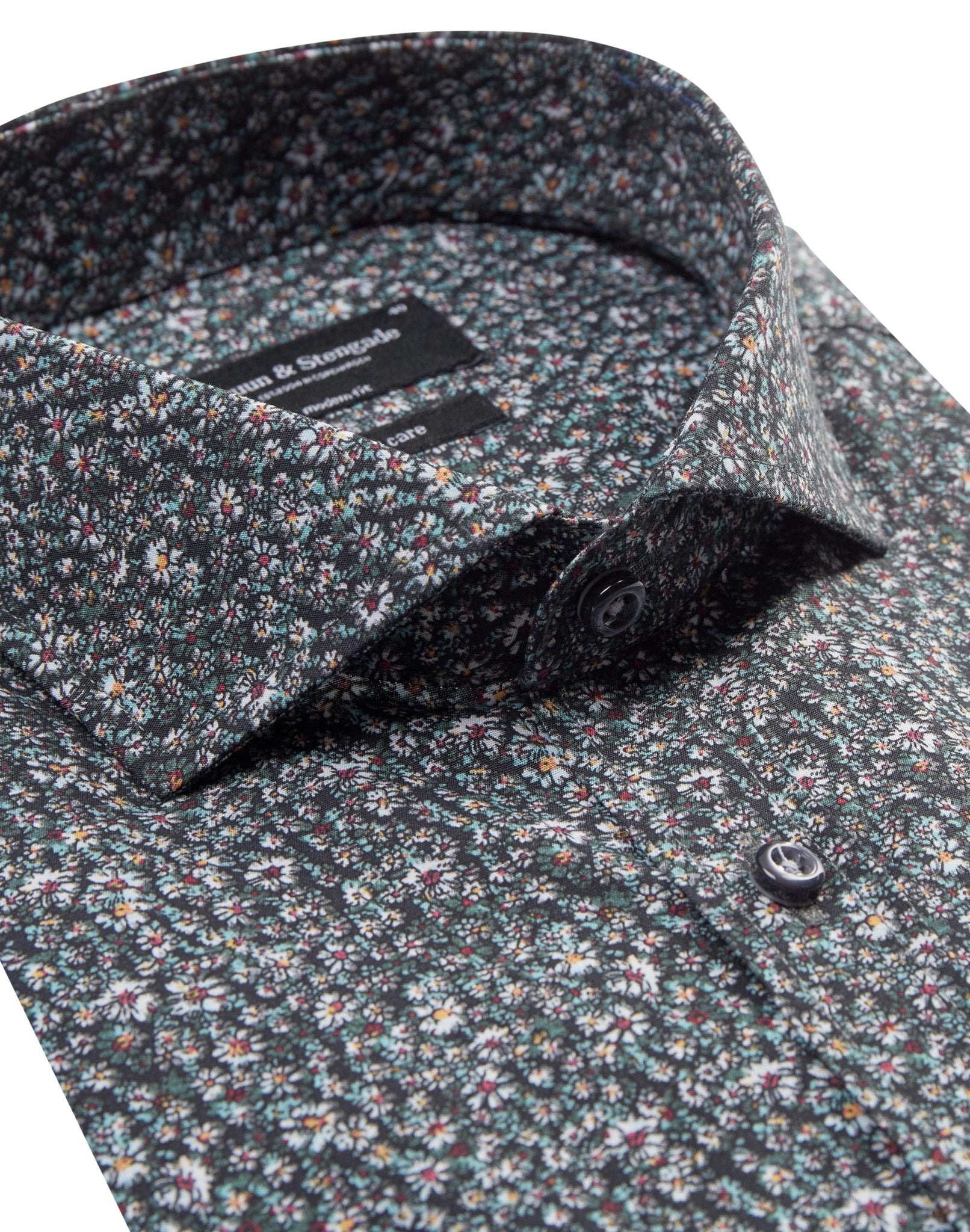 BS Stuani Modern Fit Skjorte - Dark Green