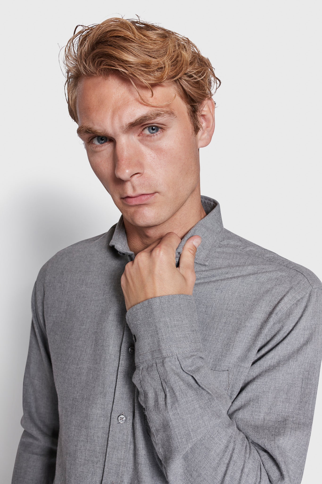 BS Lamin Casual Modern Fit Skjorta - Grå