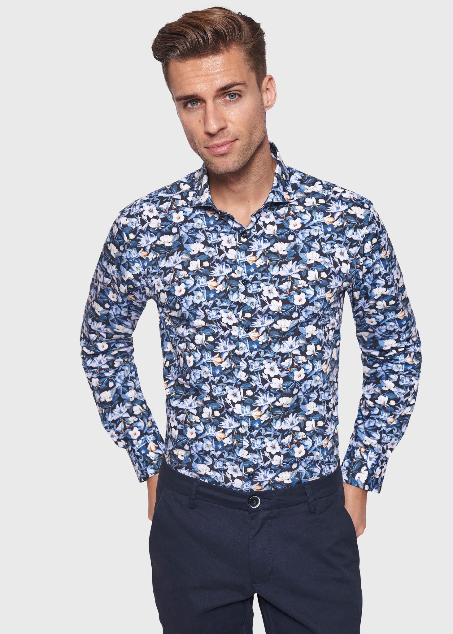 BS Vance Slim Fit Skjorte - Blue