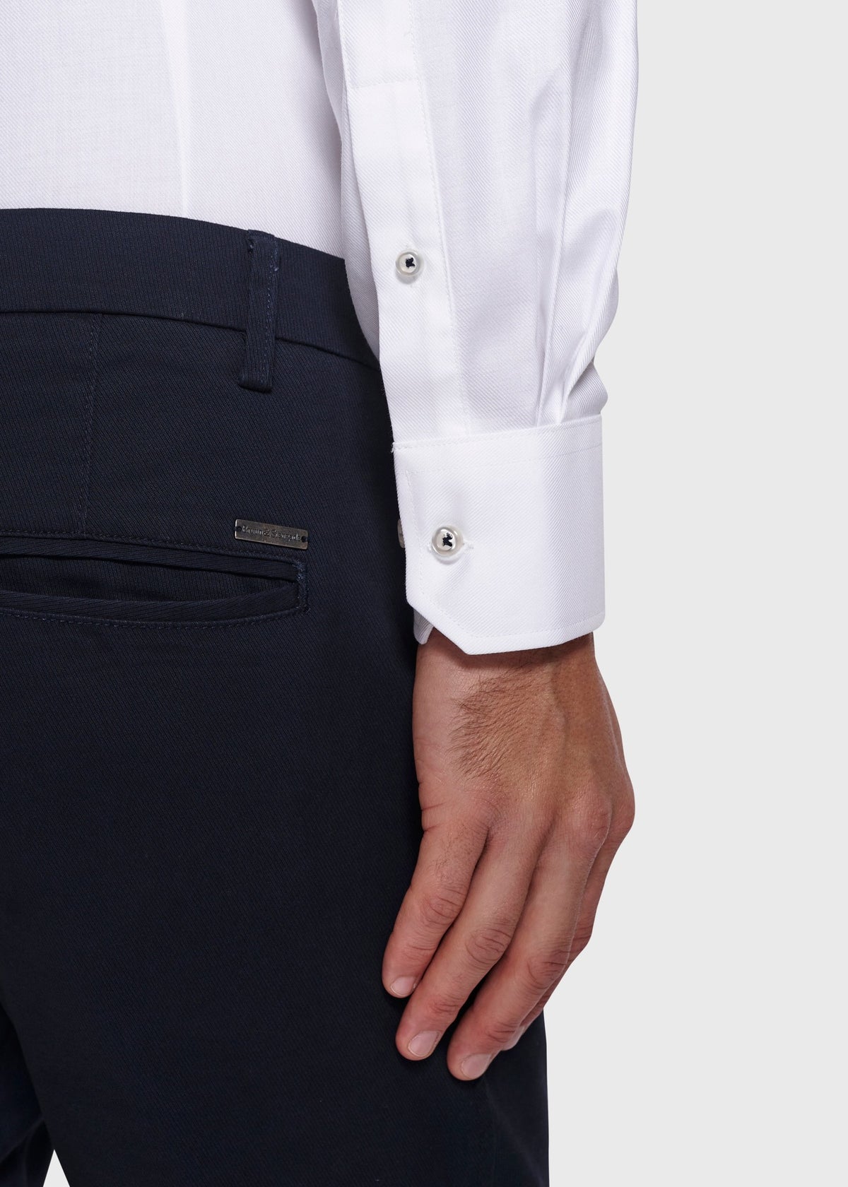 BS Weston Slim Fit Shirt - White