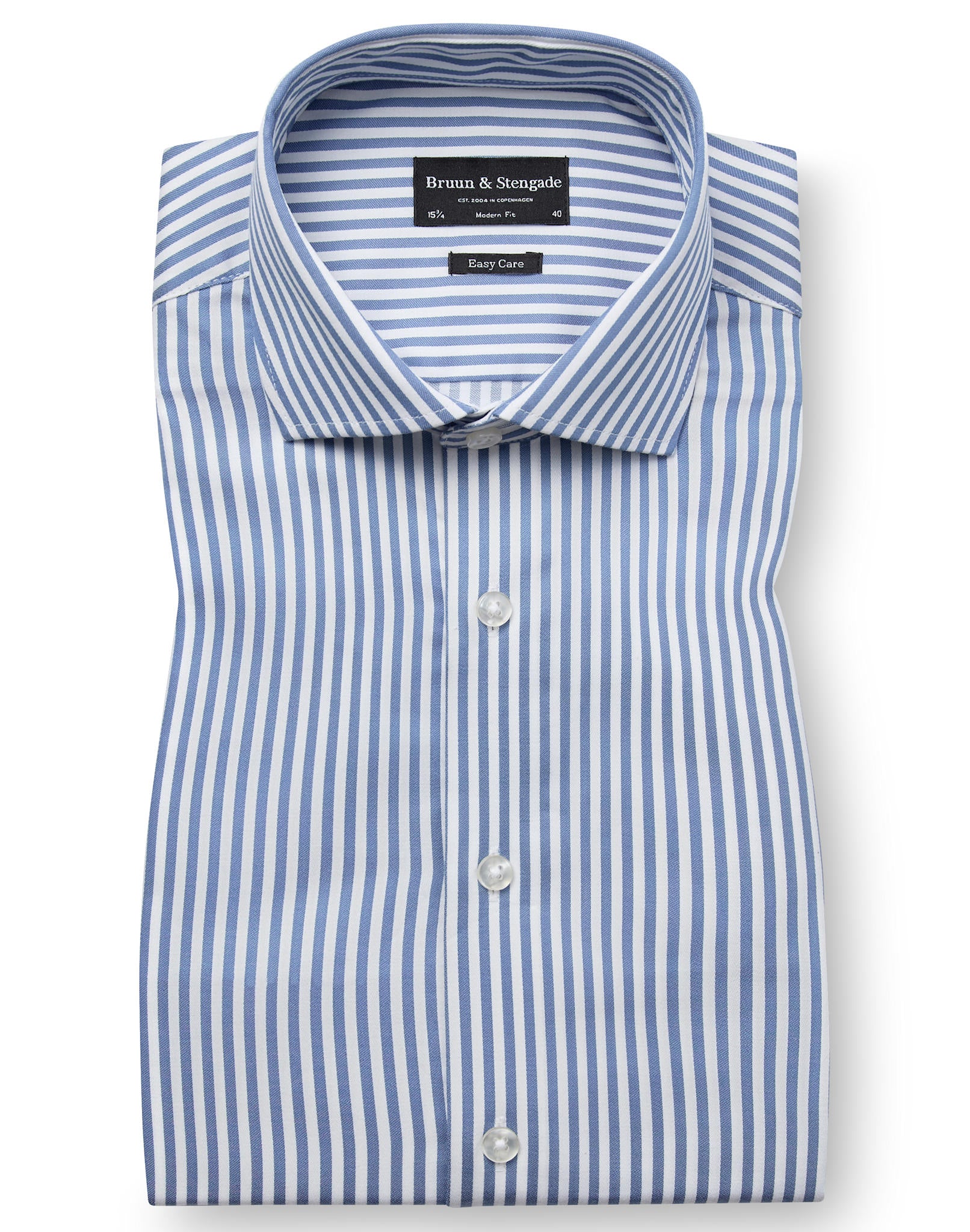 BS Sime Modern Fit Skjorte - Blue/White