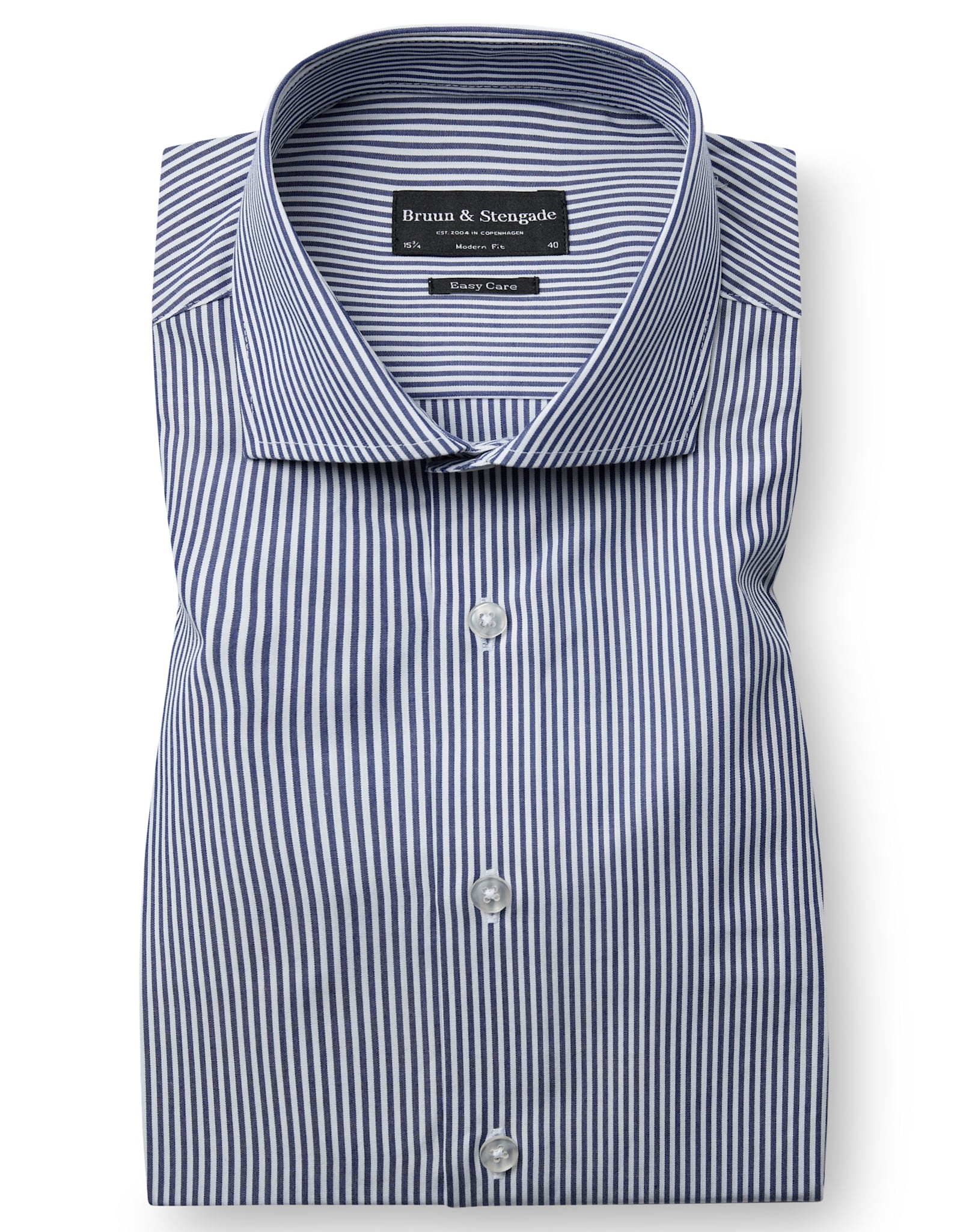 BS Mcdonald Modern Fit Skjorte - Navy/White