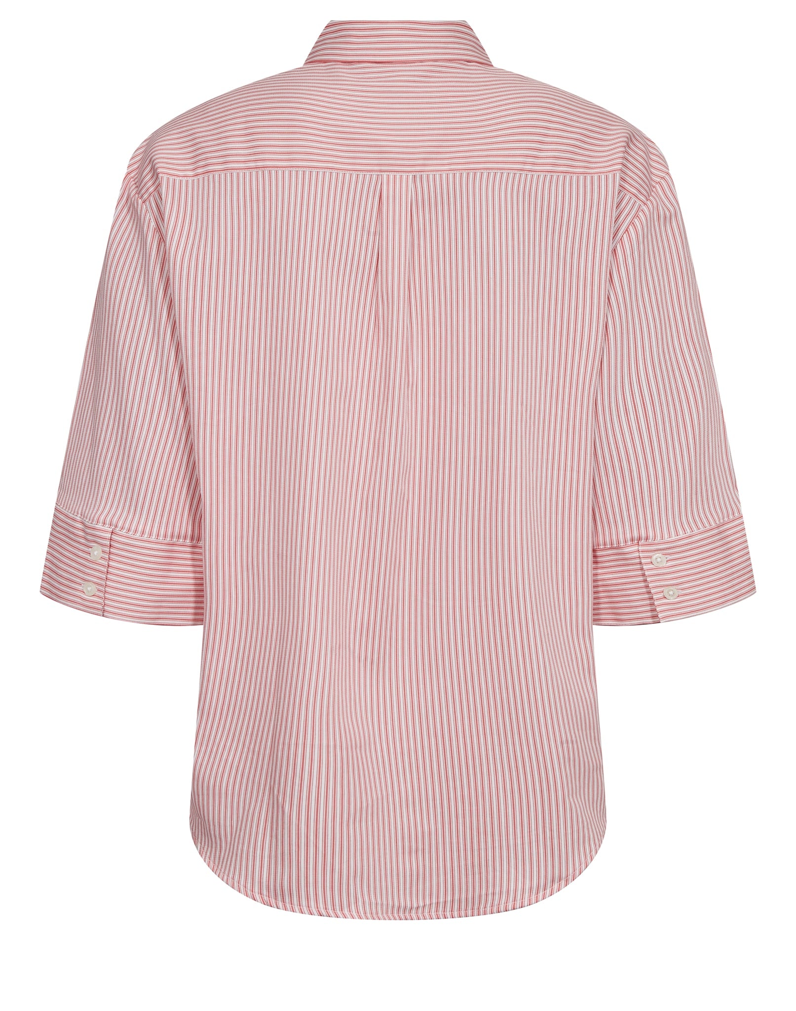 BS Talia Regular Fit Skjorte - Lipstick Red/White