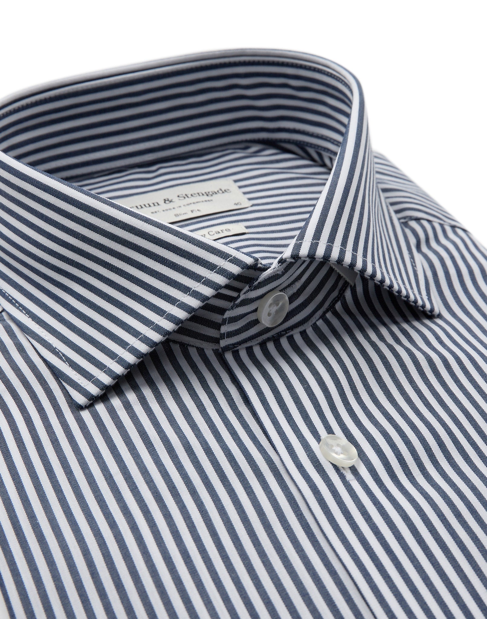 BS Love Slim Fit Skjorte - Navy/White