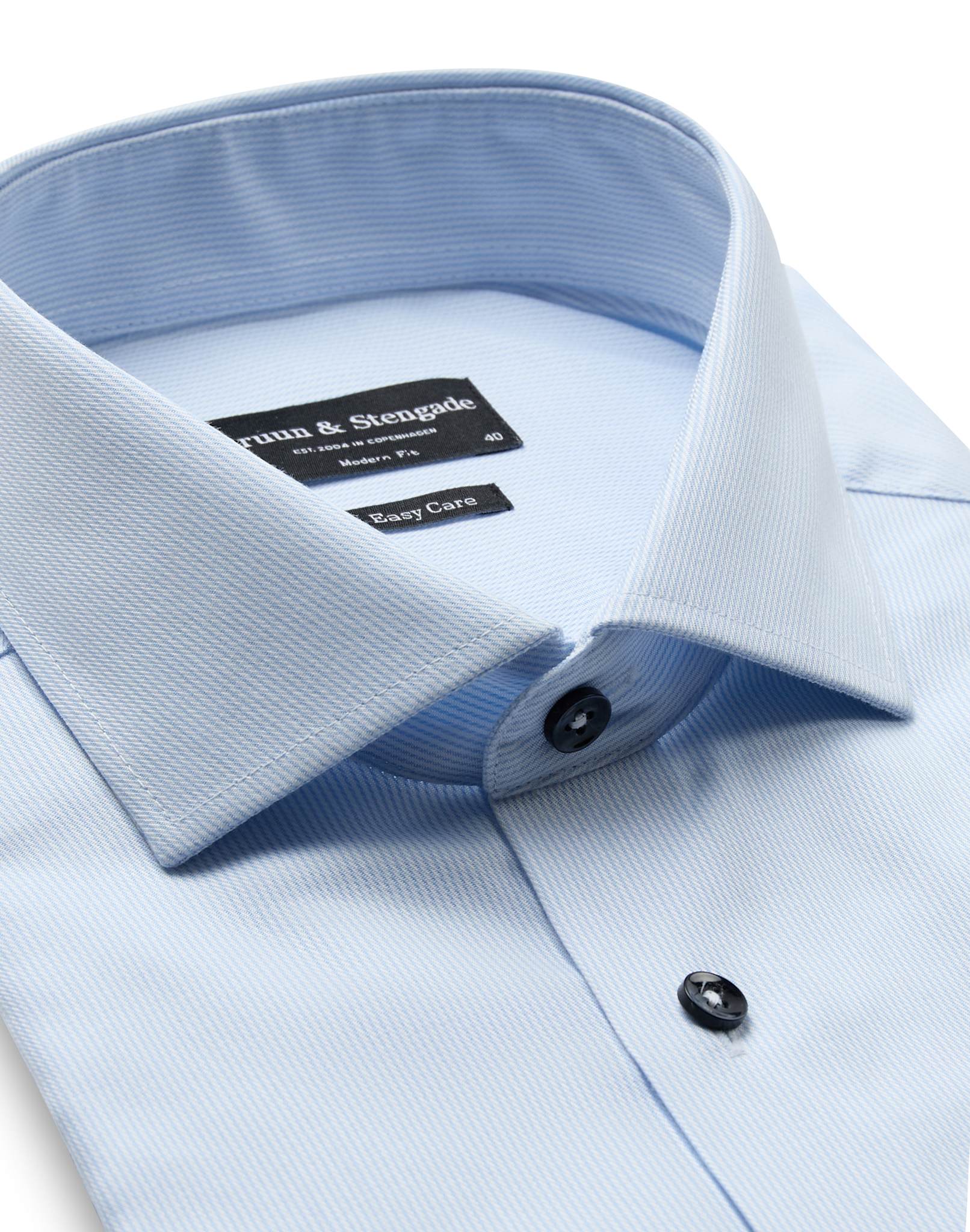 BS Hukacz Modern Fit Skjorte - Light Blue/White