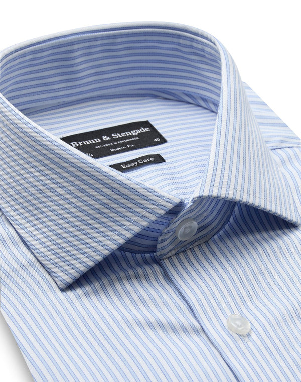 BS Alexei Modern Fit Skjorte - Light Blue/White