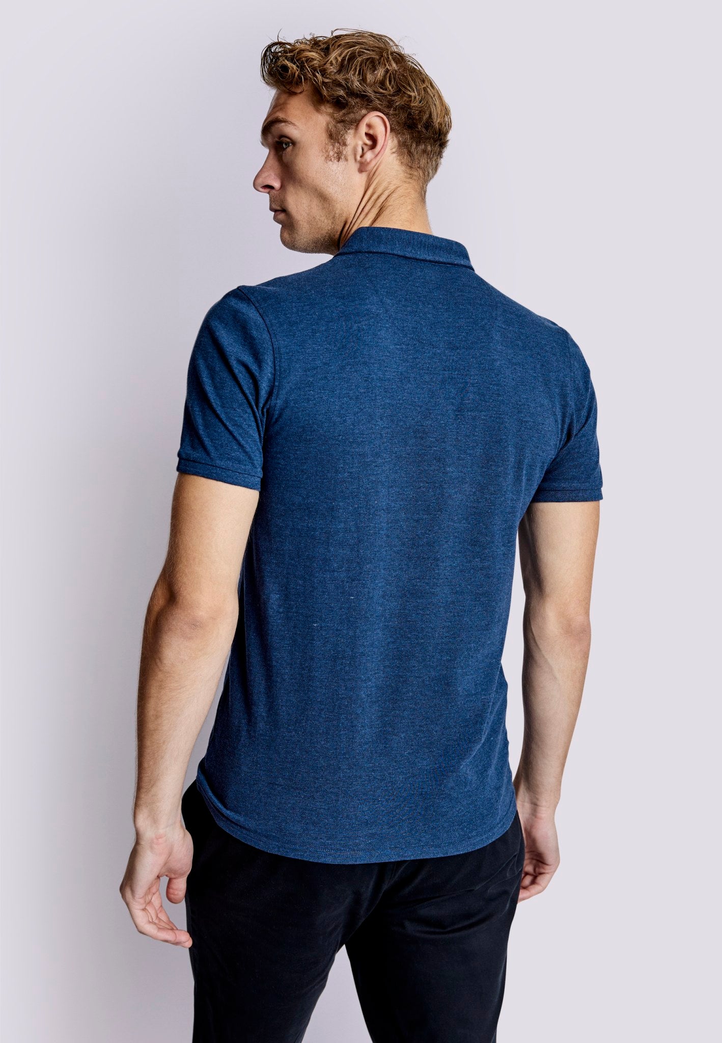 BS Monir Regular Fit Piké - Dark Blue