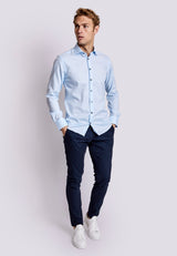 BS Walton Slim Fit Skjorte - Light Blue