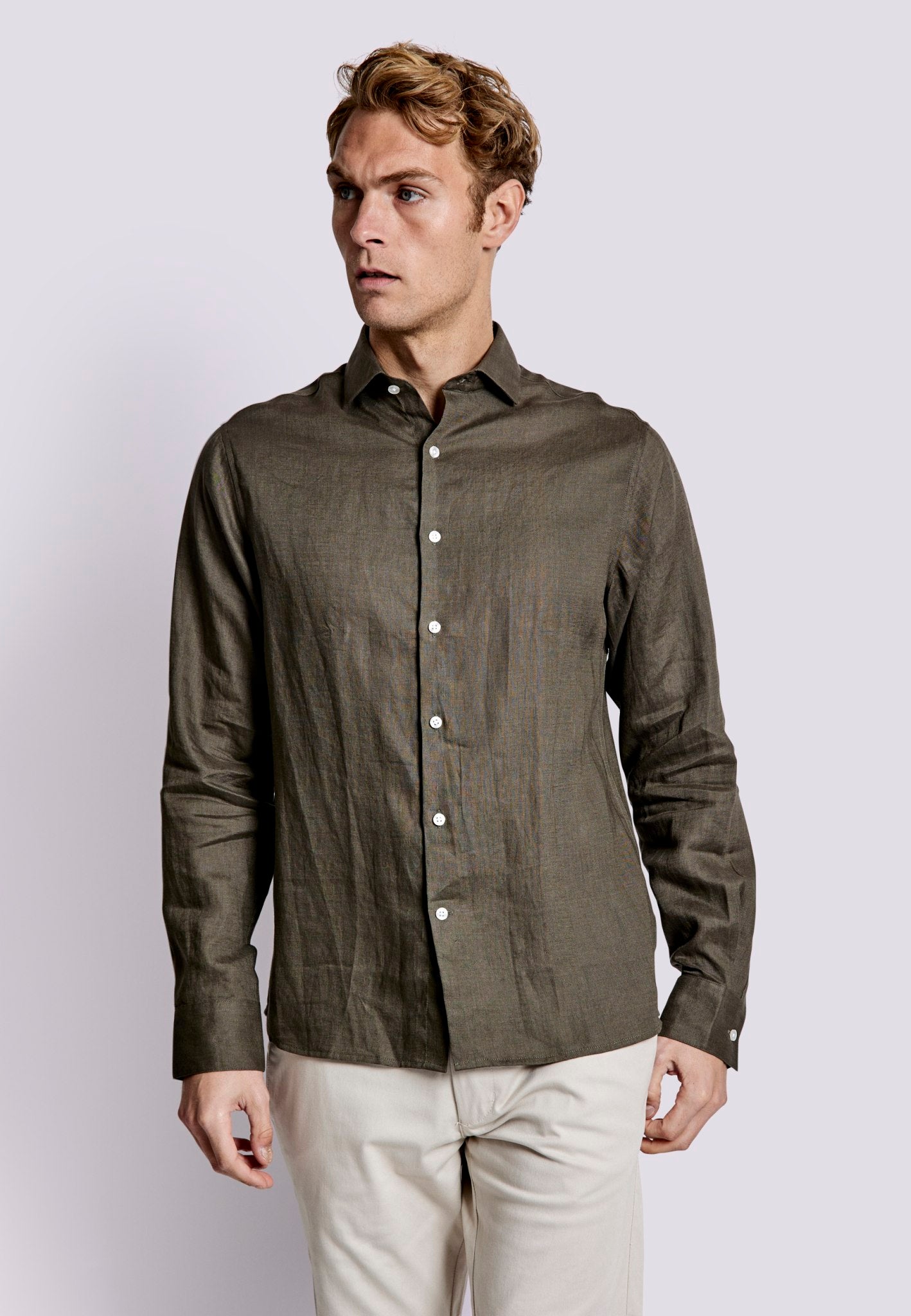 BS Sevilla Casual Slim Fit Skjorta - Army