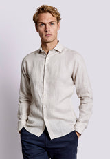 BS Sevilla Casual Slim Fit Skjorte - Sand