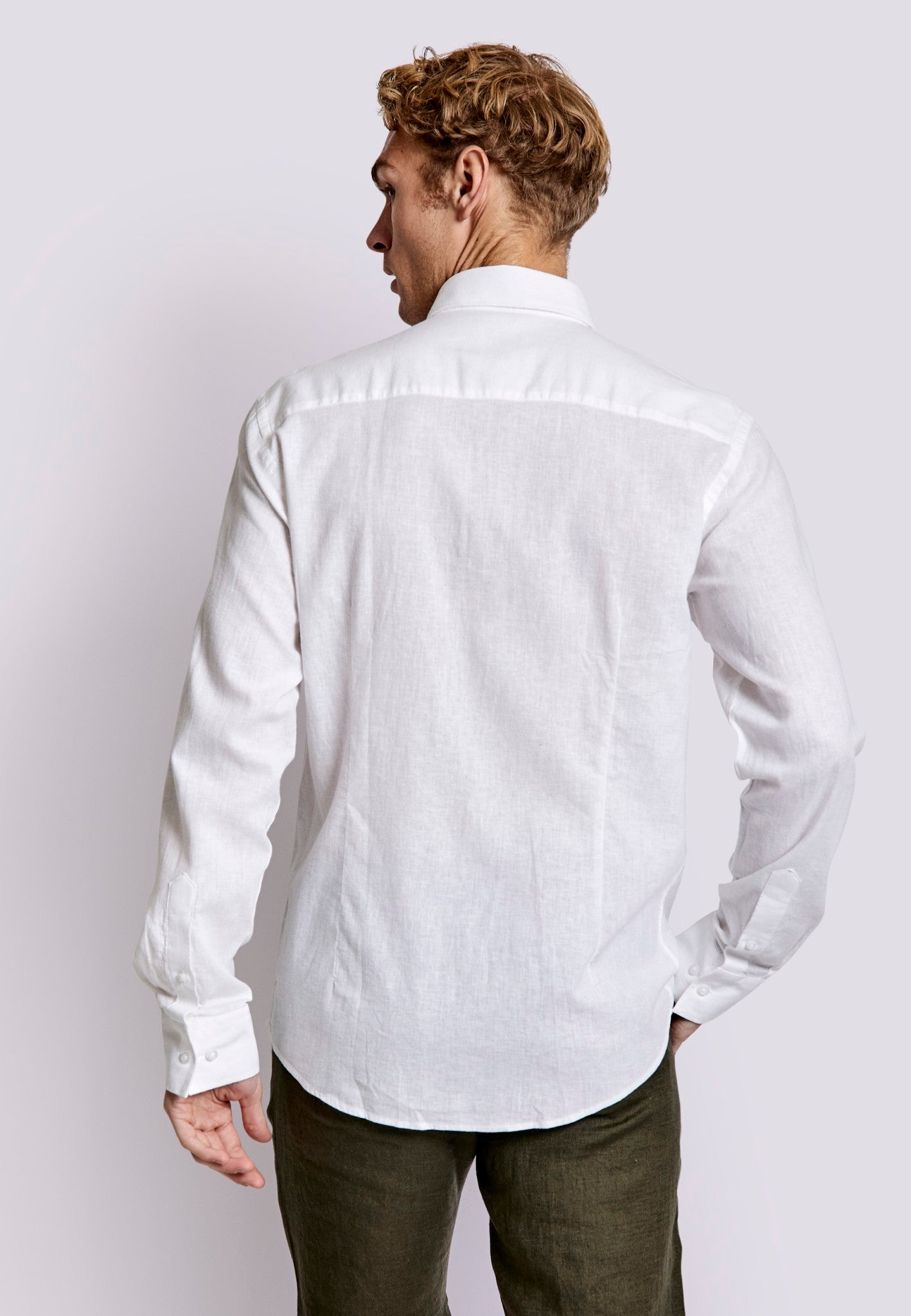 BS Ferrol Casual Slim Fit Shirt - White