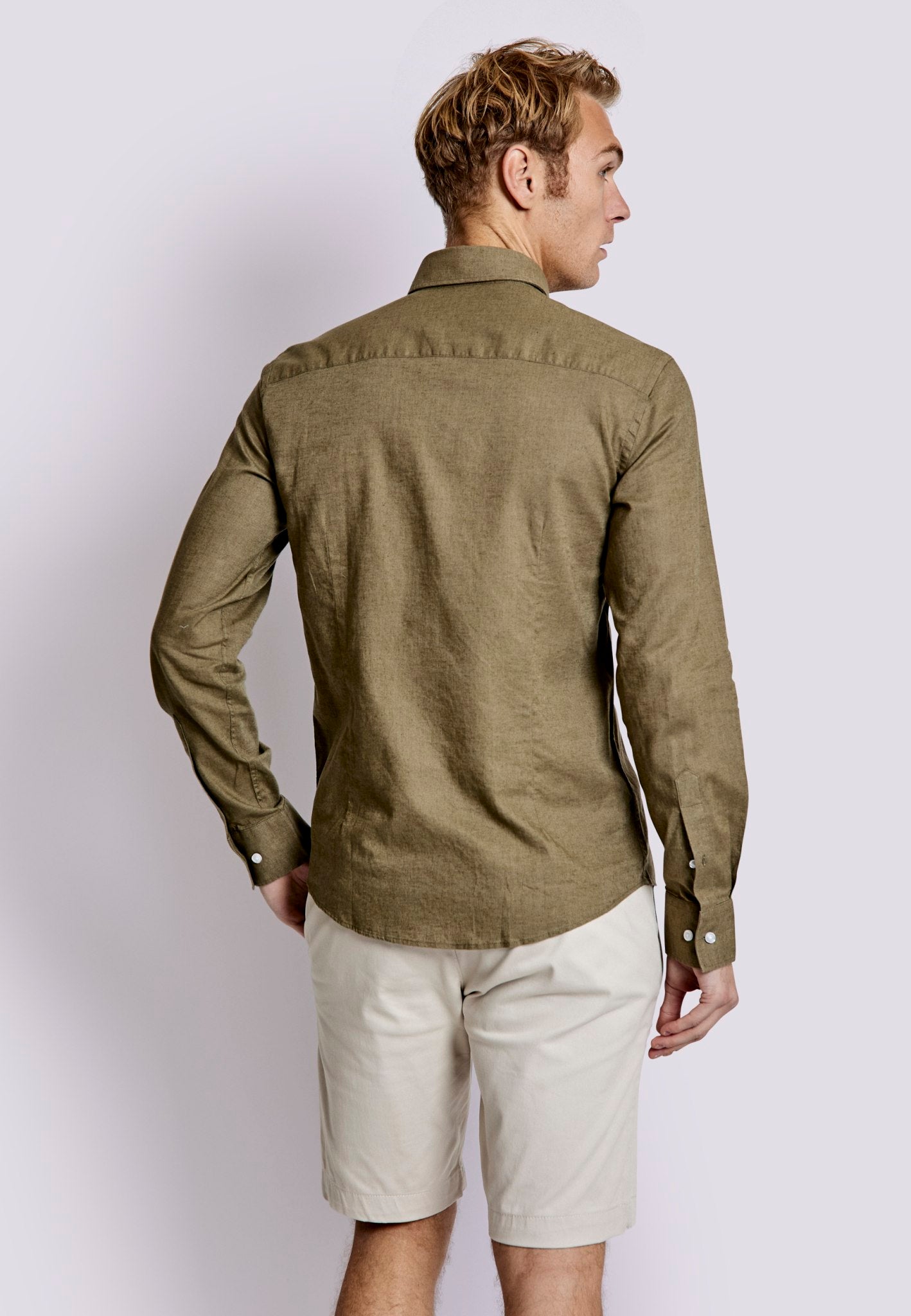 BS Ferrol Casual Slim Fit Shirt - Army