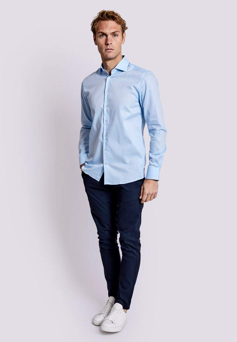 BS King Slim Fit Skjorte - Light Blue