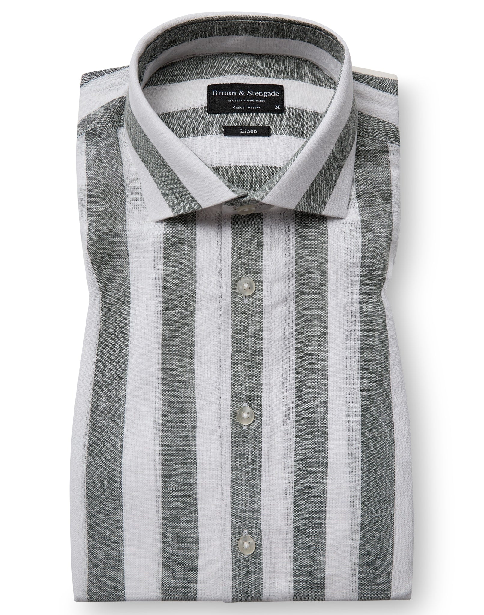 BS Munoz Casual Modern Fit Shirt - Green/White