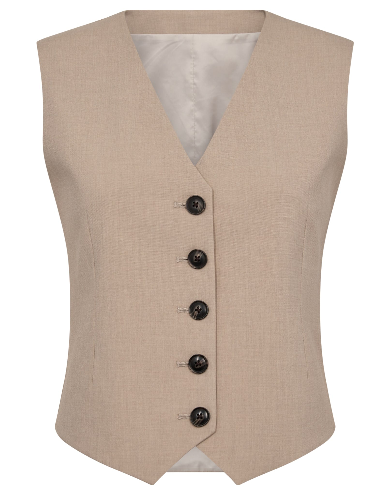 BS Decima Slim Fit Vest - Sand