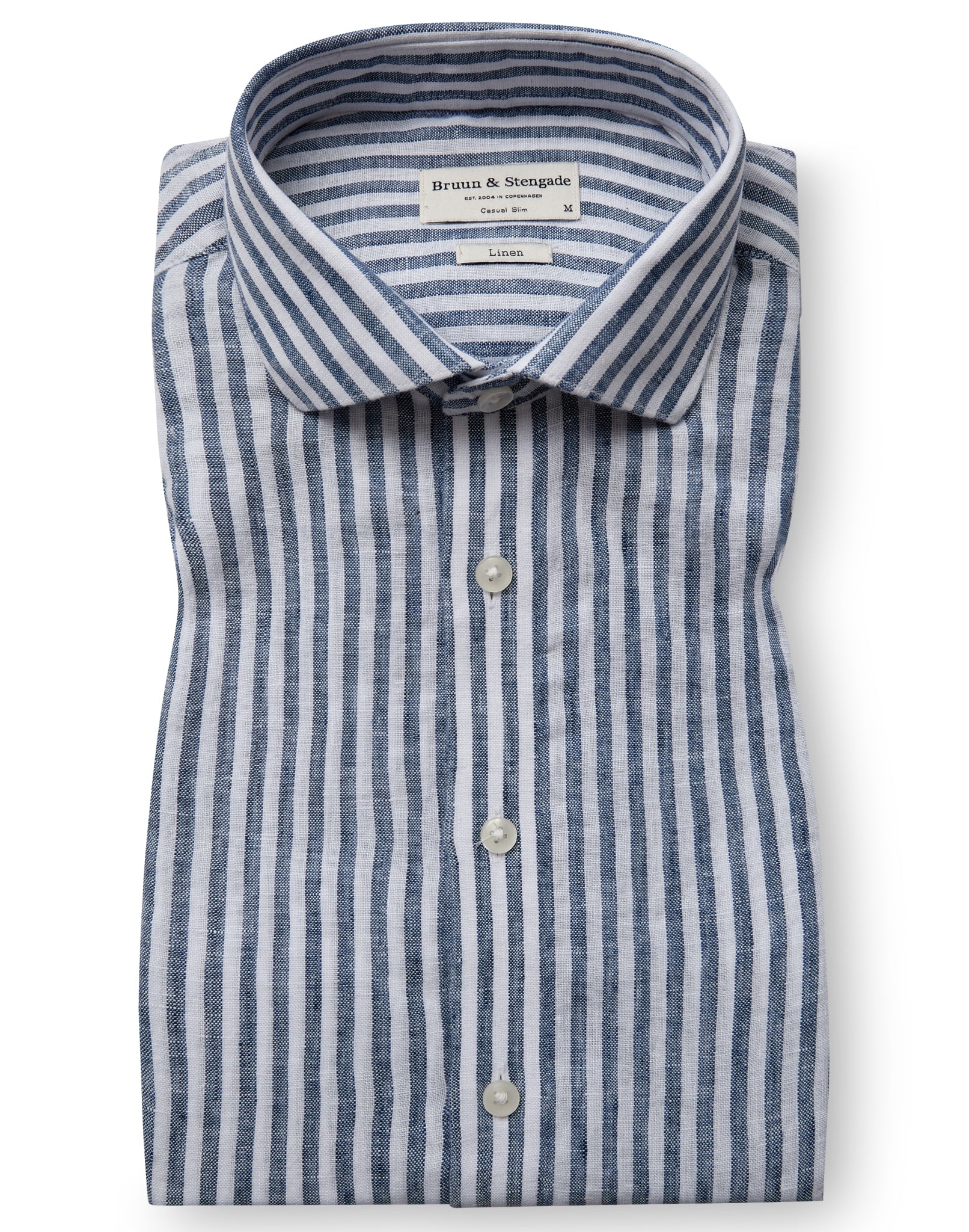 BS Sydney Casual Slim Fit Skjorte - Blue/White