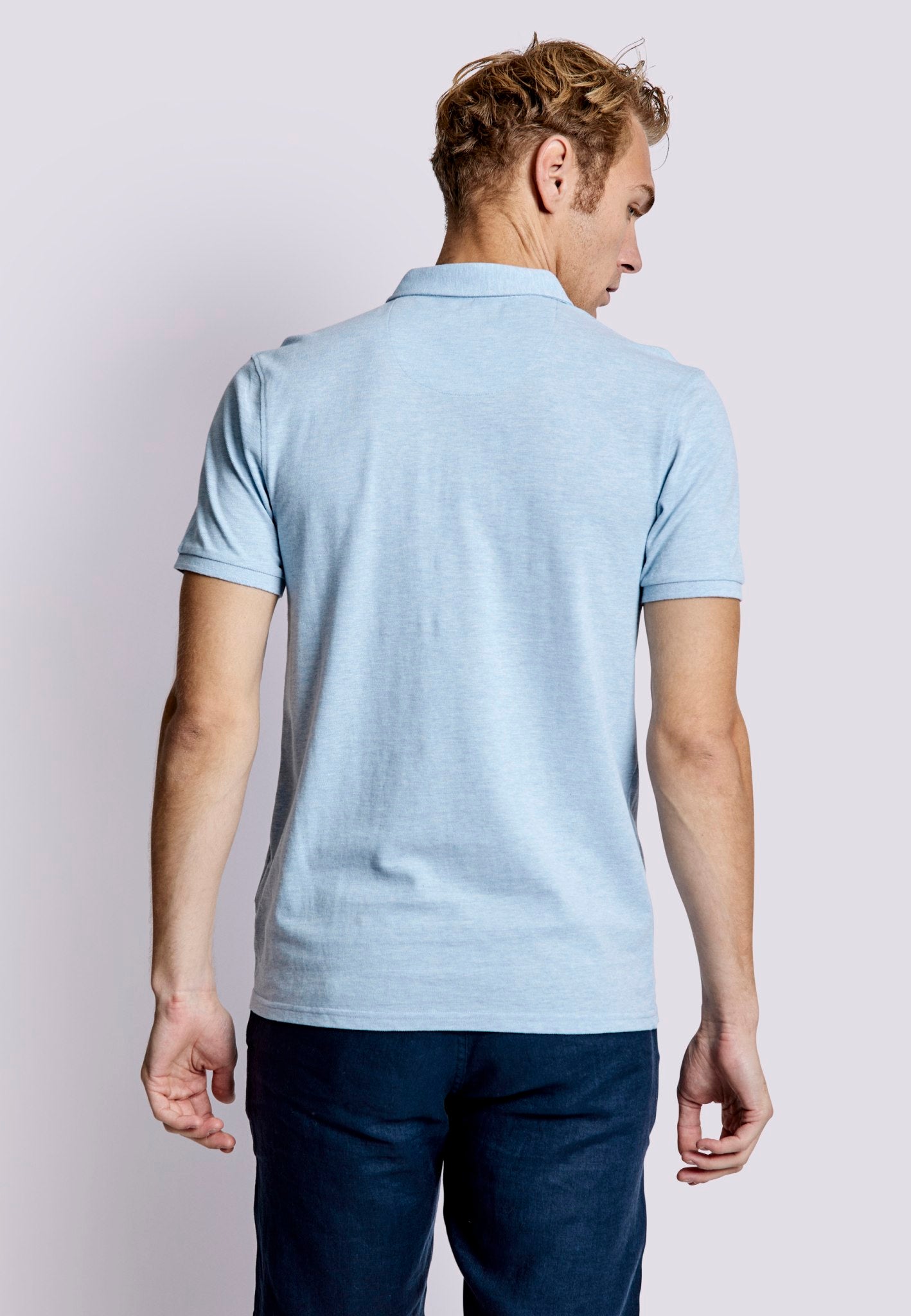 BS Monir Regular Fit Polo Shirt - Sky