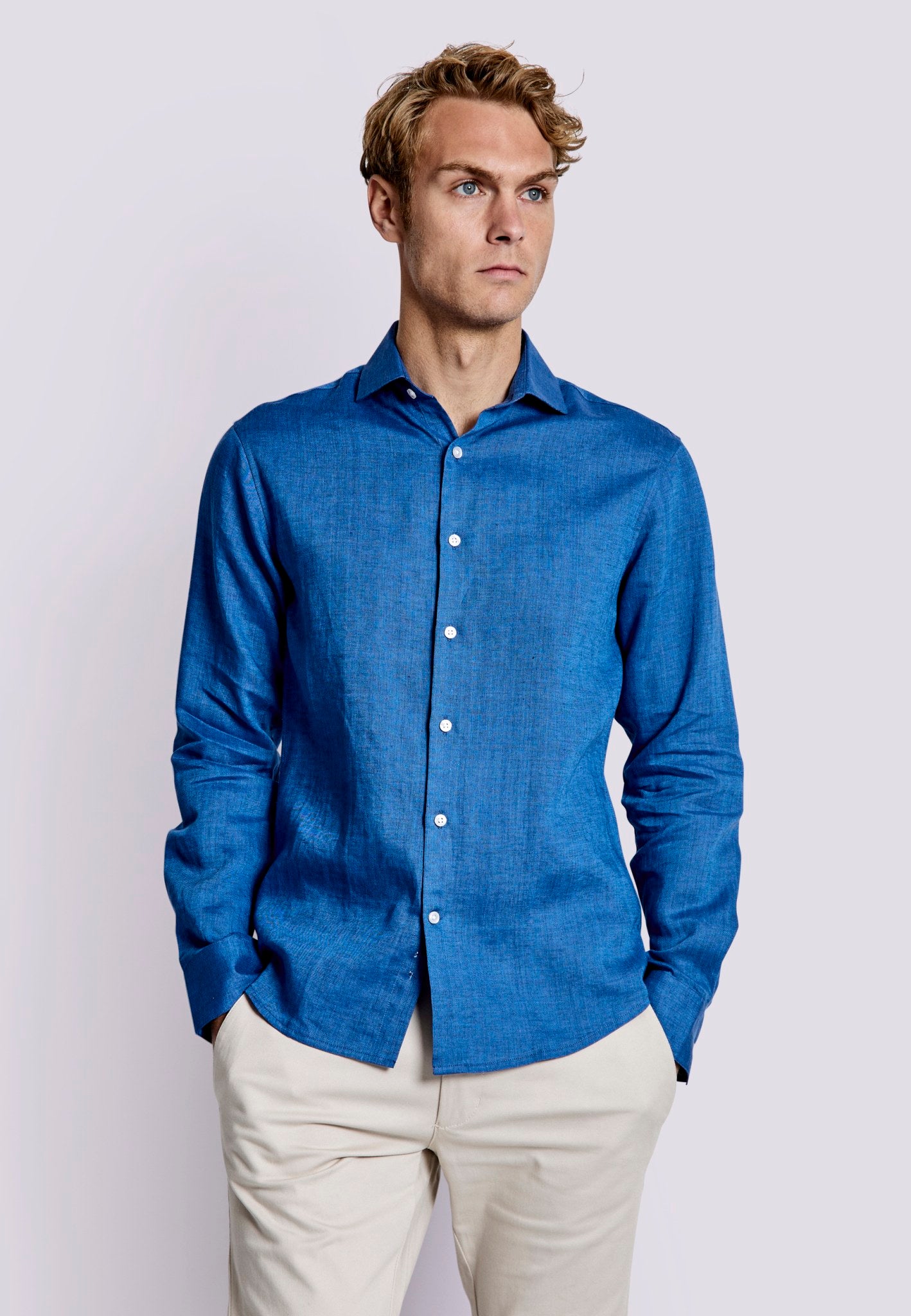 BS Bilbao Casual Modern Fit Shirt - Blue